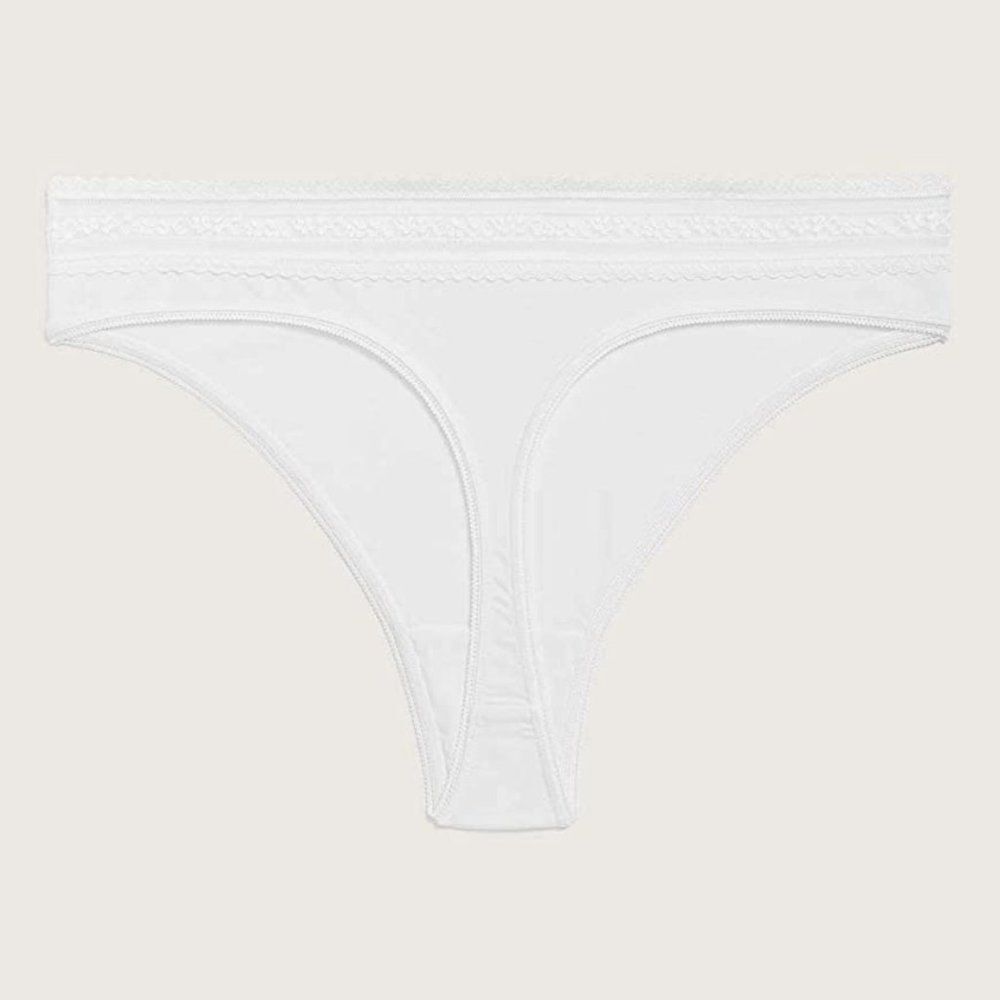 Additionelle Lace & Cotton Thong Plus sz 4X